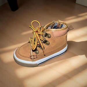 Toddler Baby Cat & Jack Side Zipper Lace Up Boots Size 5